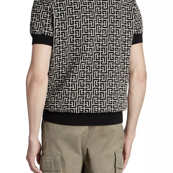 Balmain Monogram Wool & Linen
Polo Shirt - Picture 5 of 6